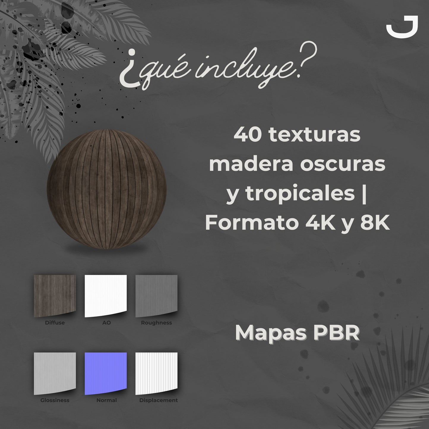 Texturas PBR | Maderas Oscuras y Tropicales VOL. 1