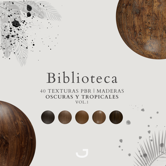 Texturas PBR | Maderas Oscuras y Tropicales VOL. 1